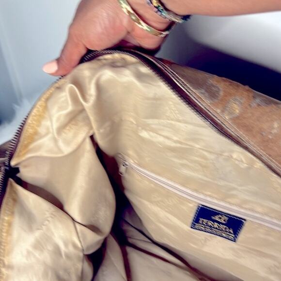 Terrida Tangaroa Venezia Animal Print Leather Travel Duffle Weekend Bag - Picture 8 of 16